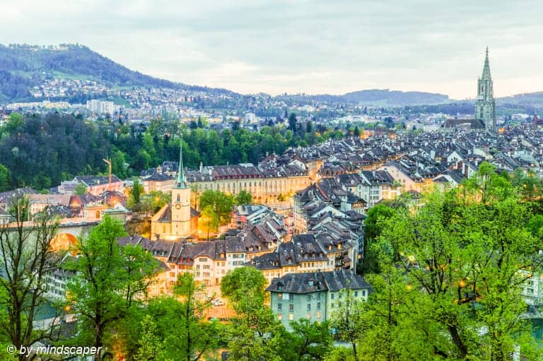 Berne Evening Rise in April - HDR